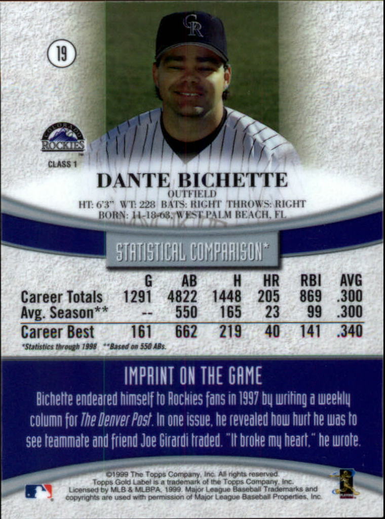 1999 Topps Gold Label Baseball - Picture 15 of 126