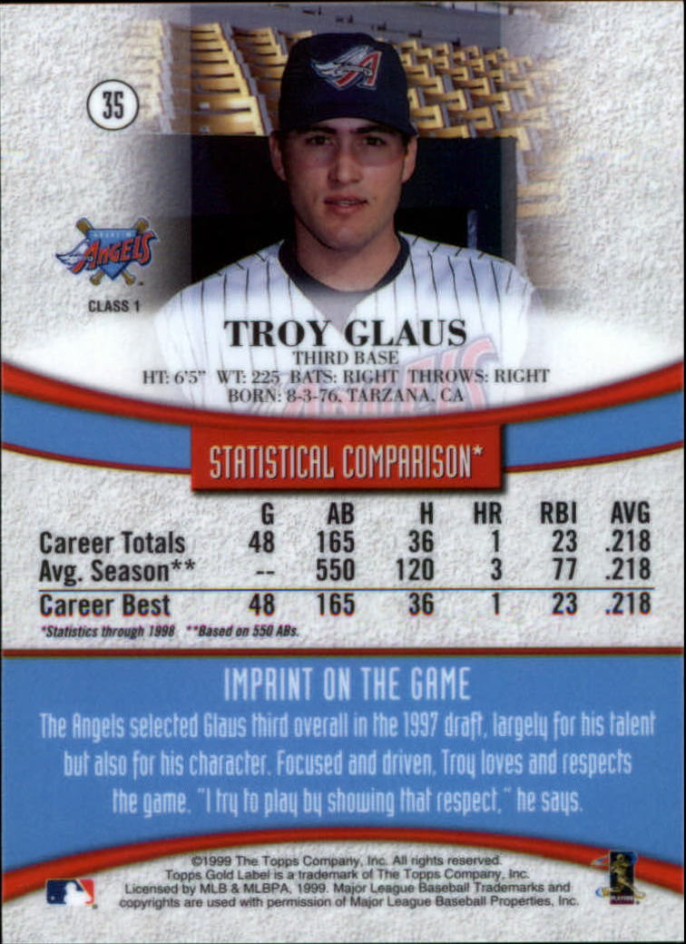1999 Topps Gold Label Baseball - Picture 31 of 126