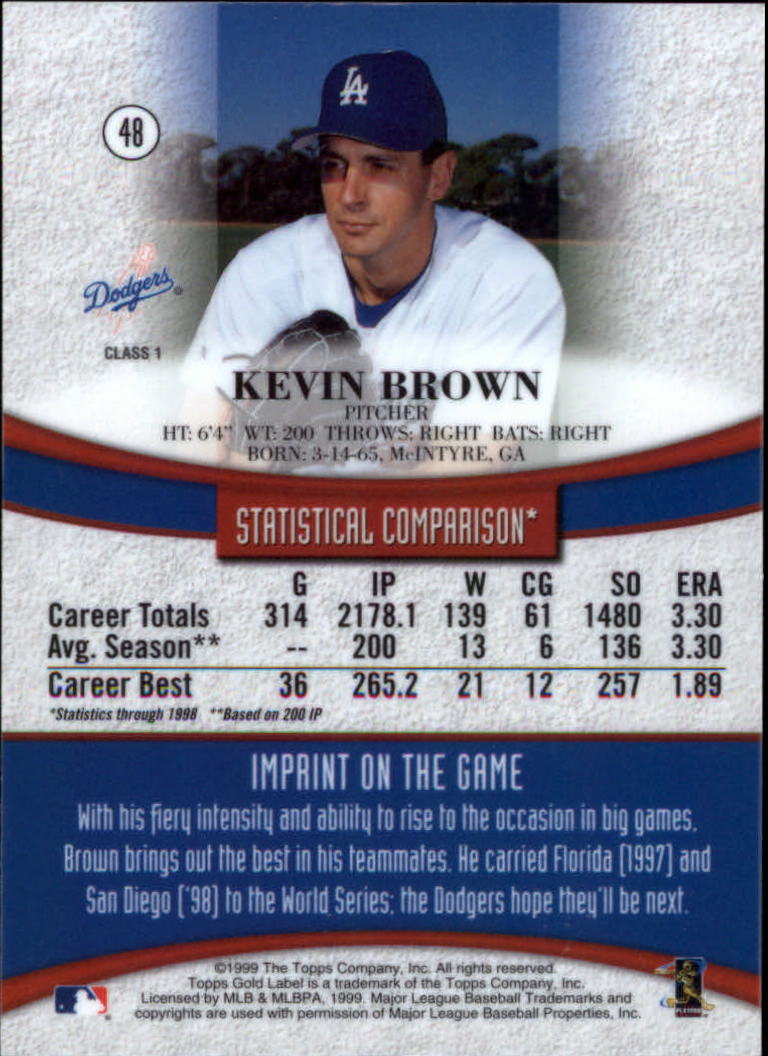 1999 Topps Gold Label Baseball - Picture 43 of 126