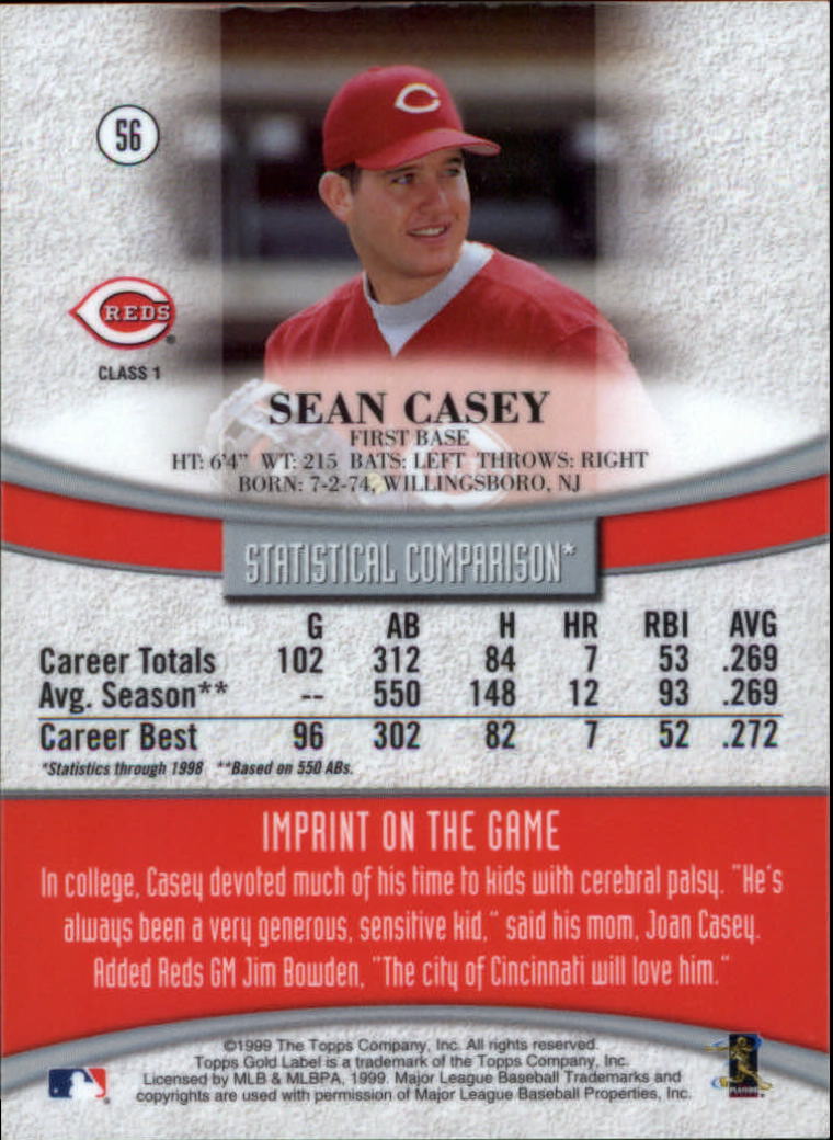 1999 Topps Gold Label Baseball - Picture 49 of 126