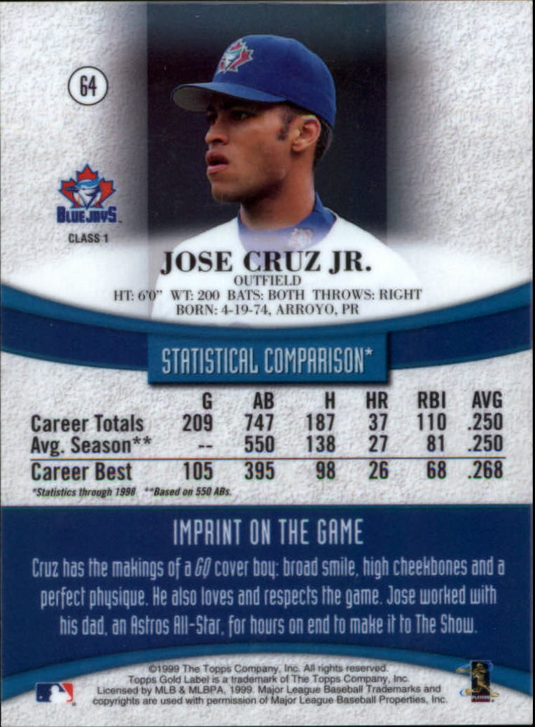 1999 Topps Gold Label Baseball - Picture 55 of 126