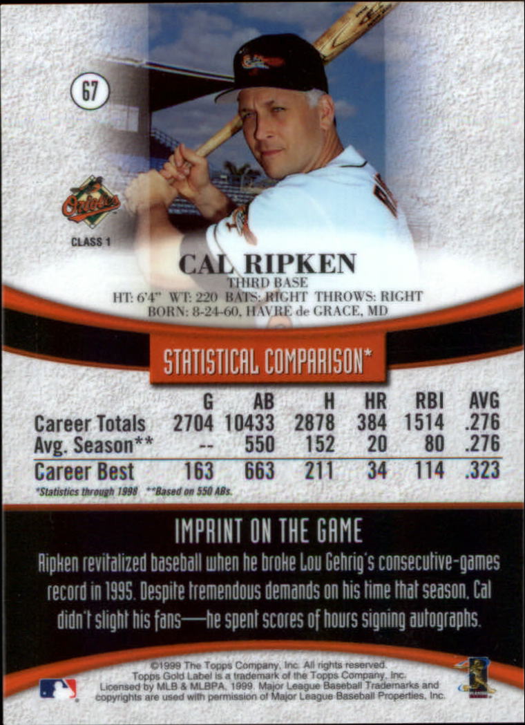 1999 Topps Gold Label Baseball - Picture 61 of 126