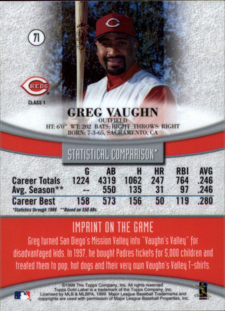 1999 Topps Gold Label Baseball - Picture 65 of 126