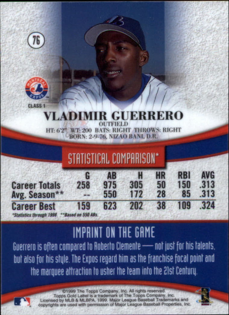 1999 Topps Gold Label Baseball - Picture 71 of 126