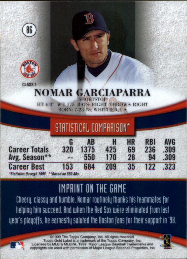 1999 Topps Gold Label Baseball - Picture 79 of 126
