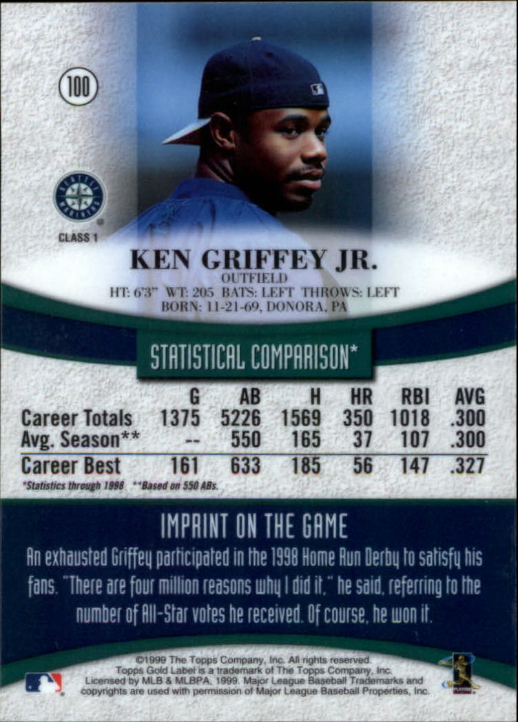 1999 Topps Gold Label Baseball - Picture 93 of 126