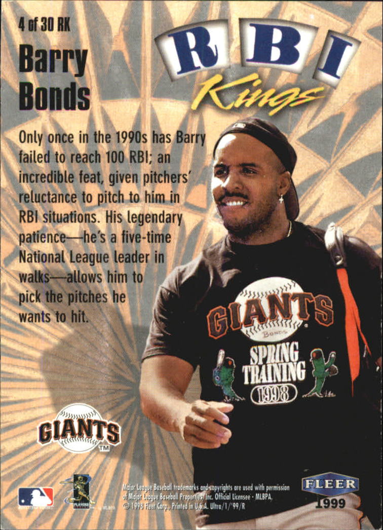1999 Ultra (Fleer) Baseball "Insert" Cards - Picture 7 of 93