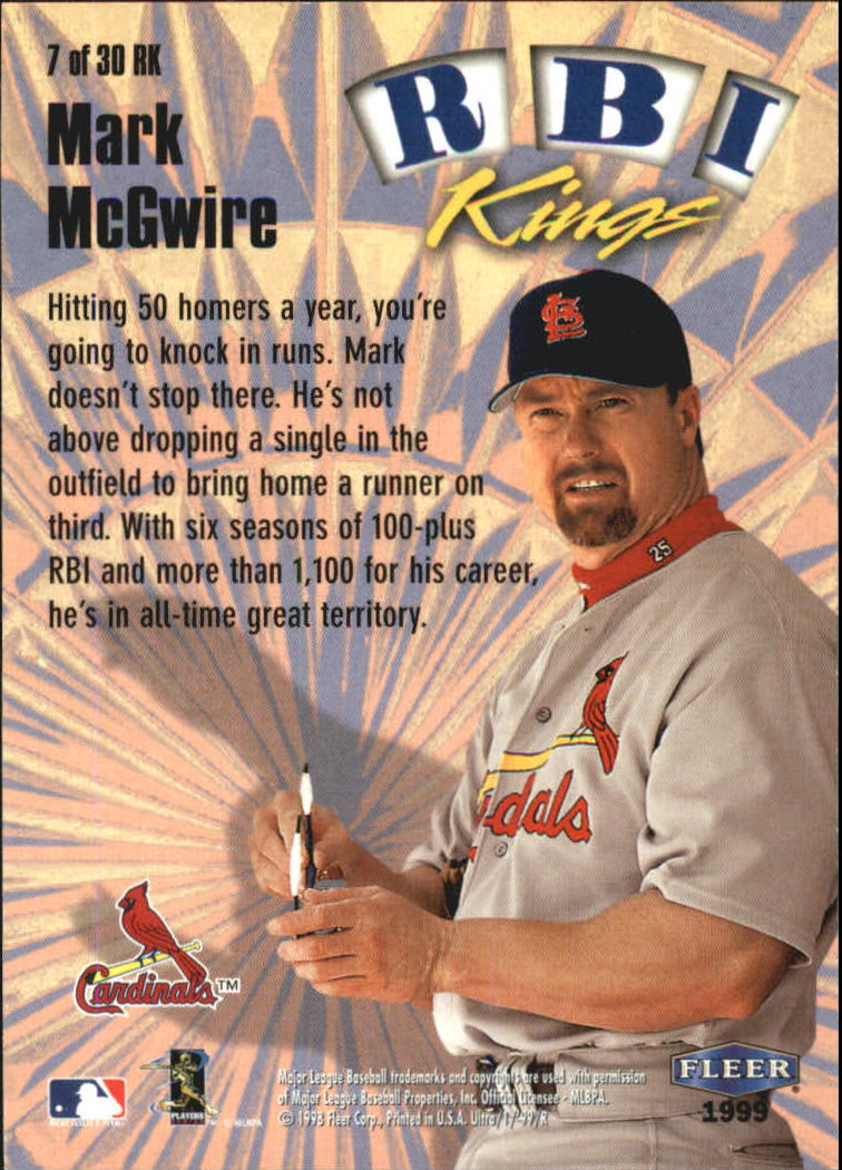 1999 Ultra (Fleer) Baseball "Insert" Cards - Picture 9 of 93