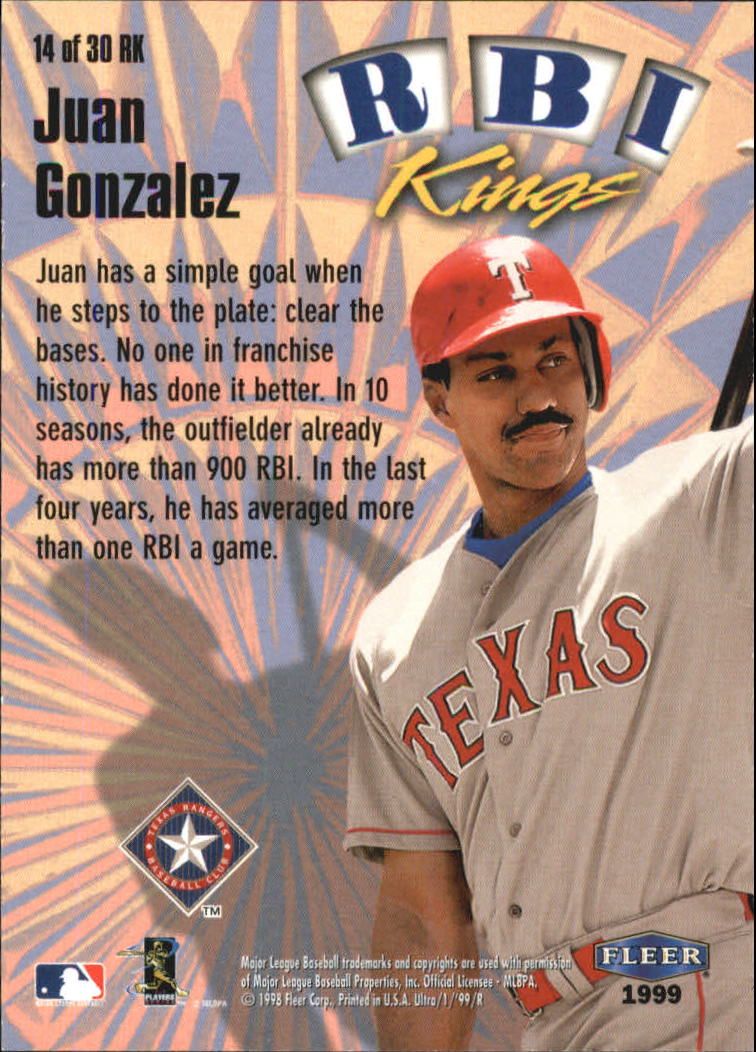 1999 Ultra (Fleer) Baseball "Insert" Cards - Picture 17 of 93