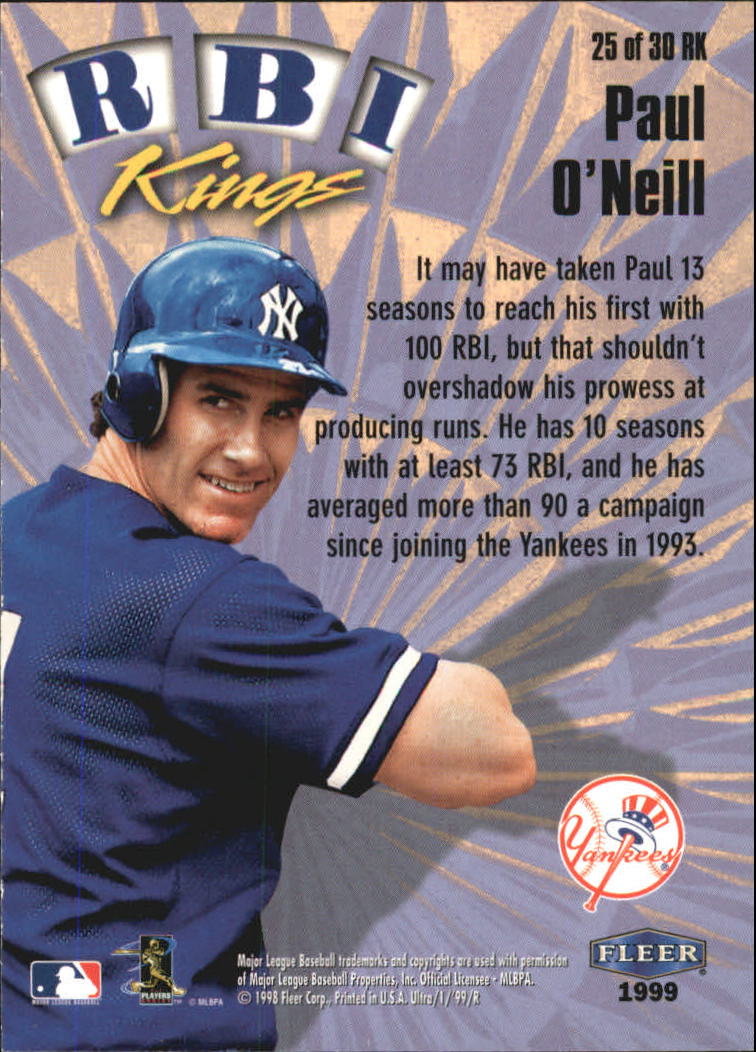 1999 Ultra (Fleer) Baseball "Insert" Cards - Picture 29 of 93