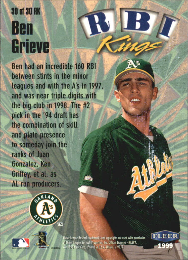 1999 Ultra (Fleer) Baseball "Insert" Cards - Picture 33 of 93