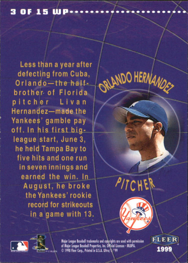 1999 Ultra (Fleer) Baseball "Insert" Cards - Picture 75 of 93