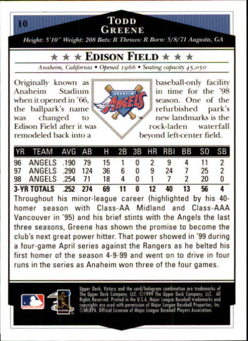 1999 Upper Deck Victory Baseball Card Pick 1-306 - Picture 21 of 451