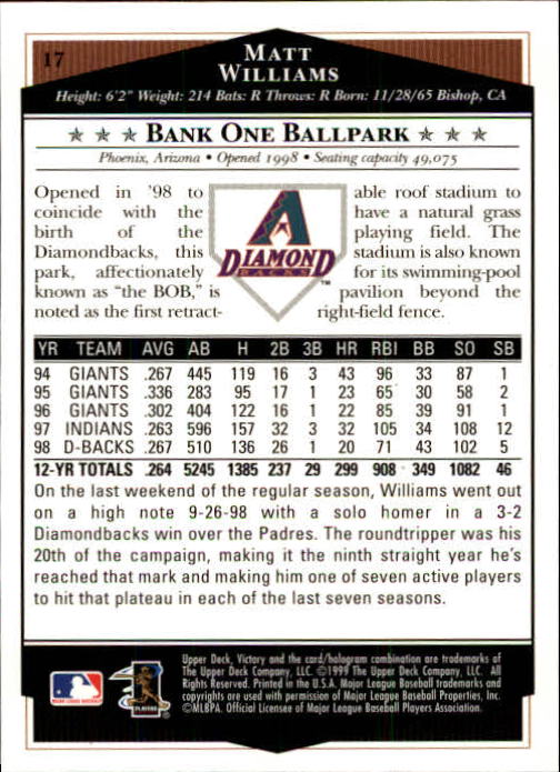 1999 Upper Deck Victory Baseball Card Pick 1-306 - Picture 33 of 451