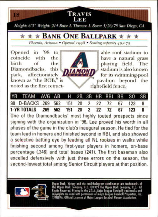1999 Upper Deck Victory Baseball Card Pick 1-306 - Picture 35 of 451