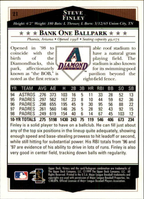 1999 Upper Deck Victory Baseball Card Pick 1-306 - Picture 41 of 451
