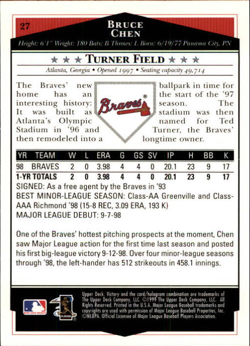 1999 Upper Deck Victory Baseball Card Pick 1-306 - Picture 49 of 451