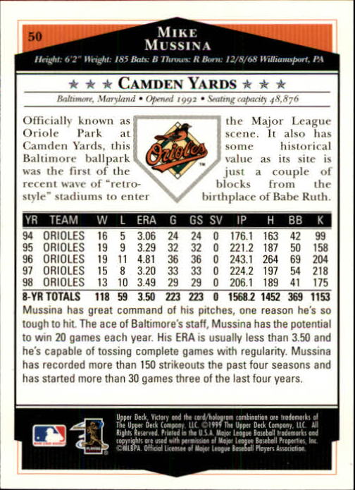 1999 Upper Deck Victory Baseball Card Pick 1-306 - Picture 73 of 451