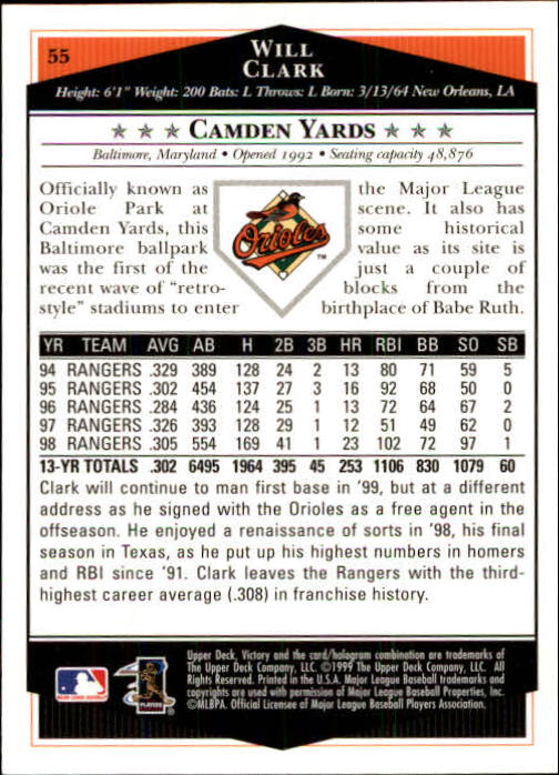 1999 Upper Deck Victory Baseball Card Pick 1-306 - Picture 83 of 451