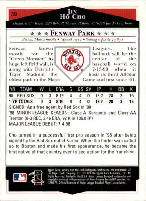 1999 Upper Deck Victory Baseball Card Pick 1-306 - Picture 91 of 451