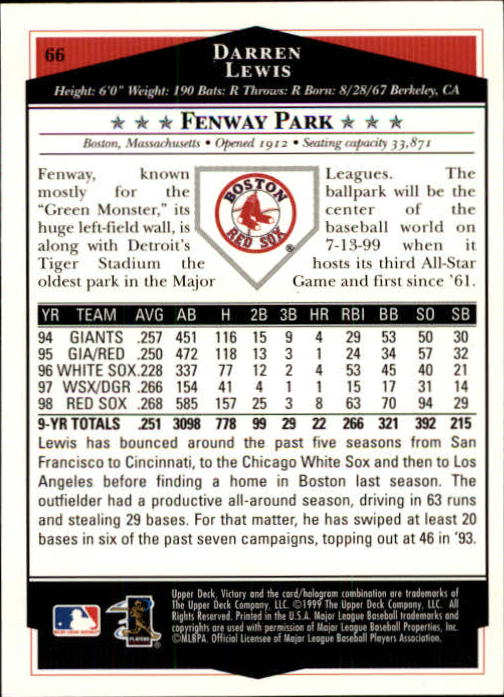 1999 Upper Deck Victory Baseball Card Pick 1-306 - Picture 101 of 451