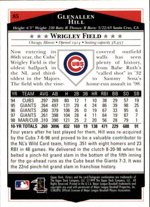 1999 Upper Deck Victory Baseball Card Pick 1-306 - Picture 123 of 451