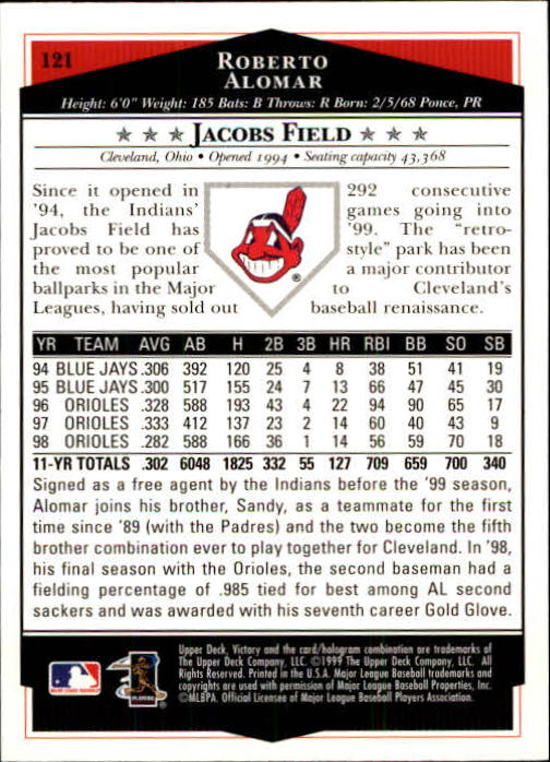 1999 Upper Deck Victory Baseball Card Pick 1-306 - Picture 165 of 451