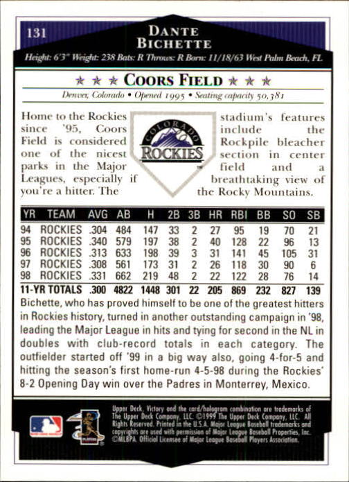 1999 Upper Deck Victory Baseball Card Pick 1-306 - Picture 177 of 451
