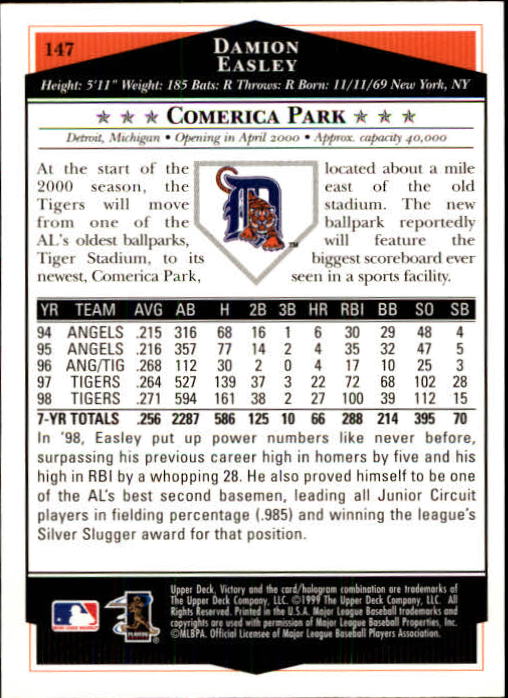 1999 Upper Deck Victory Baseball Card Pick 1-306 - Picture 199 of 451