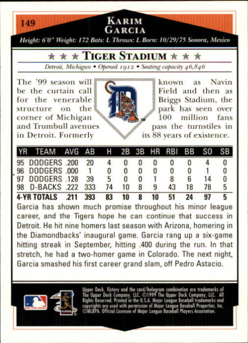 1999 Upper Deck Victory Baseball Card Pick 1-306 - Picture 203 of 451
