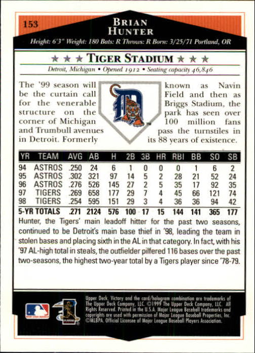 1999 Upper Deck Victory Baseball Card Pick 1-306 - Picture 209 of 451