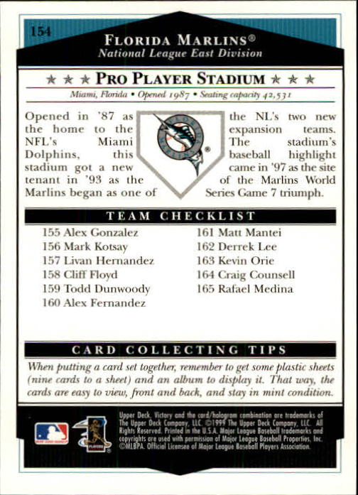 1999 Upper Deck Victory Baseball Card Pick 1-306 - Picture 211 of 451