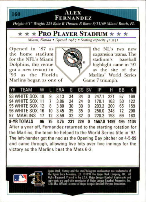 1999 Upper Deck Victory Baseball Card Pick 1-306 - Picture 221 of 451