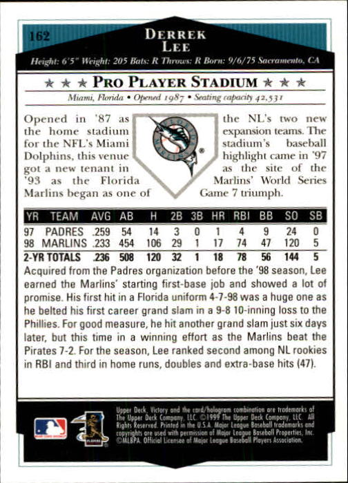 1999 Upper Deck Victory Baseball Card Pick 1-306 - Picture 225 of 451