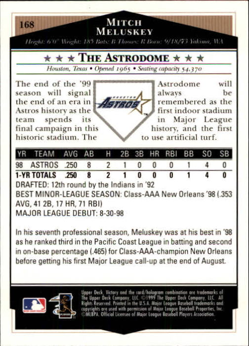 1999 Upper Deck Victory Baseball Card Pick 1-306 - Picture 237 of 451