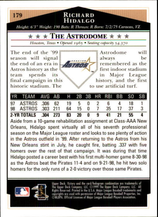 1999 Upper Deck Victory Baseball Card Pick 1-306 - Picture 253 of 451