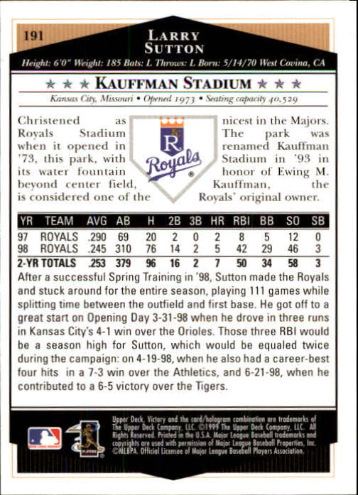 1999 Upper Deck Victory Baseball Card Pick 1-306 - Picture 269 of 451