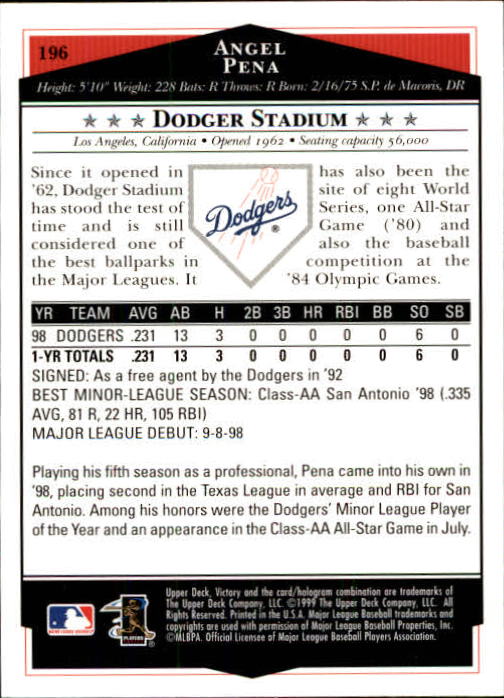 1999 Upper Deck Victory Baseball Card Pick 1-306 - Picture 277 of 451