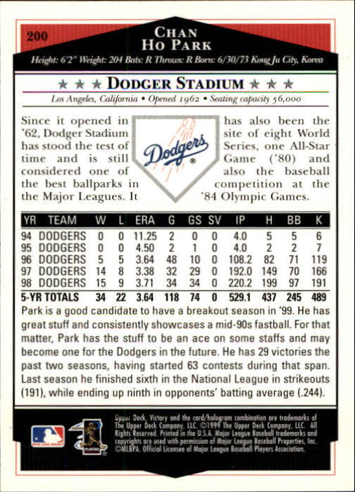 1999 Upper Deck Victory Baseball Card Pick 1-306 - Picture 285 of 451