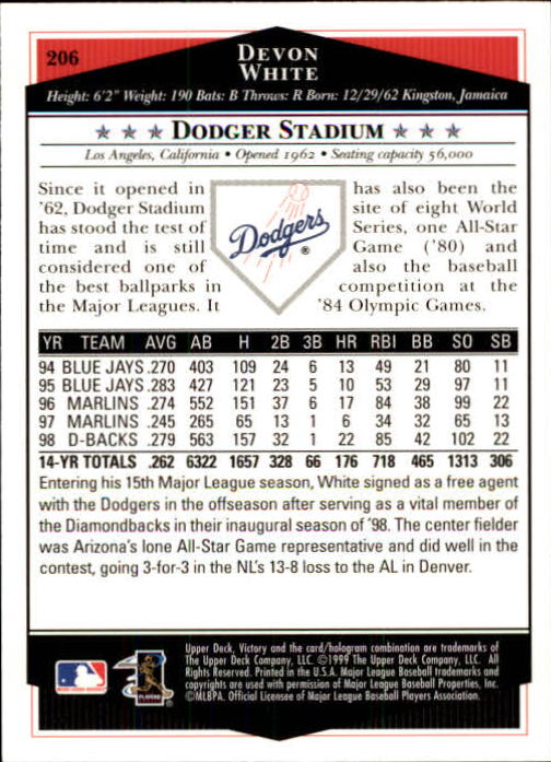 1999 Upper Deck Victory Baseball Card Pick 1-306 - Picture 295 of 451