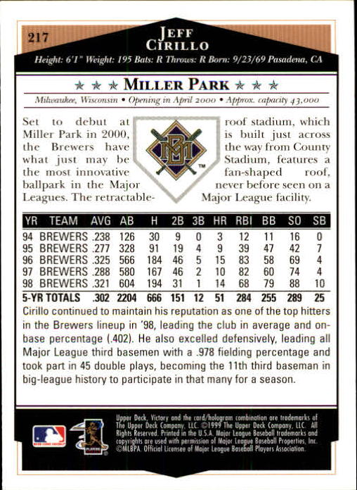 1999 Upper Deck Victory Baseball Card Pick 1-306 - Picture 315 of 451