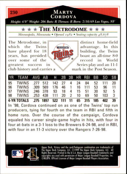 1999 Upper Deck Victory Baseball Card Pick 1-306 - Picture 333 of 451