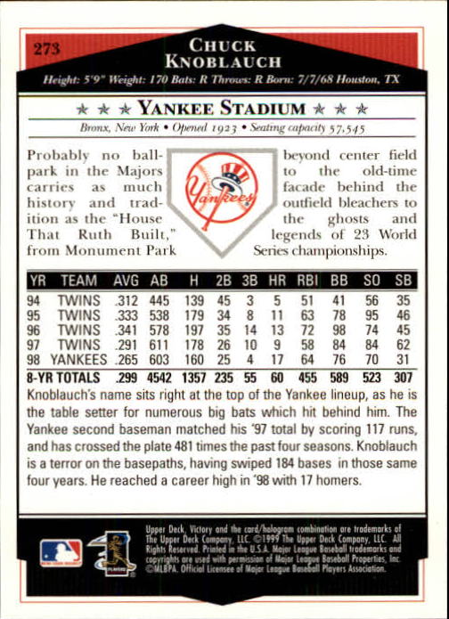 1999 Upper Deck Victory Baseball Card Pick 1-306 - Picture 391 of 451