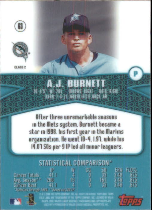 2000 Topps Gold Label Baseball - Picture 9 of 21