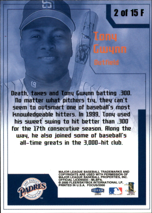 2000 Fleer Focus Baseball "Insert" Cards - Picture 39 of 41