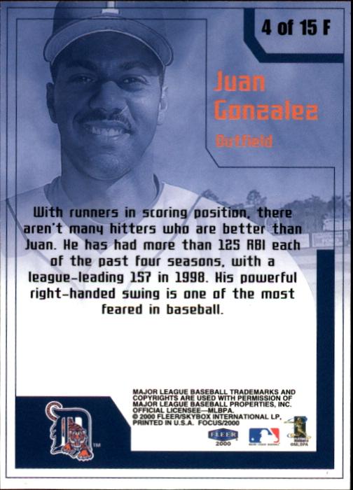2000 Fleer Focus Baseball "Insert" Cards - Picture 35 of 41