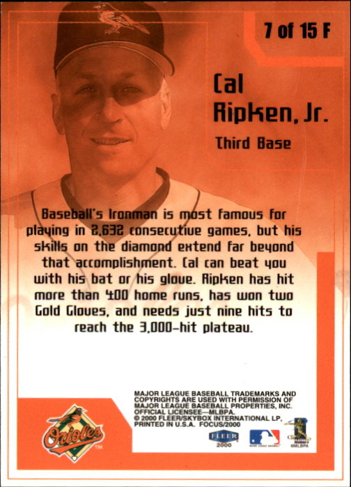 2000 Fleer Focus Baseball "Insert" Cards - Picture 31 of 41
