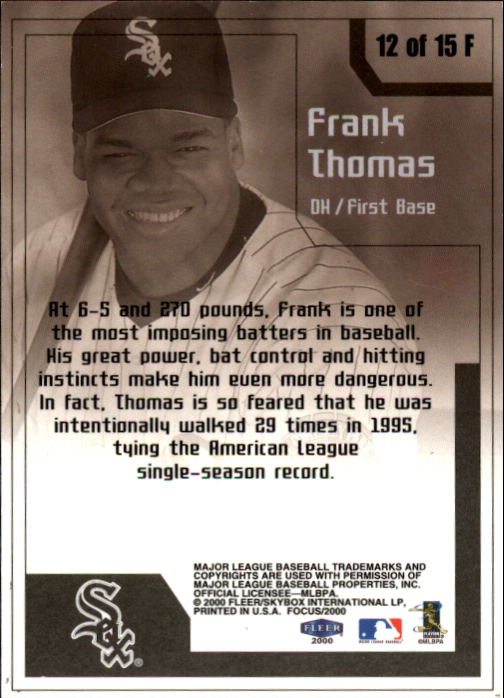 2000 Fleer Focus Baseball "Insert" Cards - Picture 27 of 41