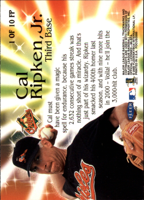 2000 Fleer Focus Baseball "Insert" Cards - Picture 11 of 41