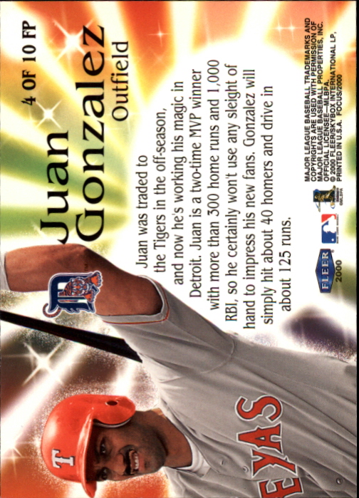 2000 Fleer Focus Baseball "Insert" Cards - Picture 9 of 41